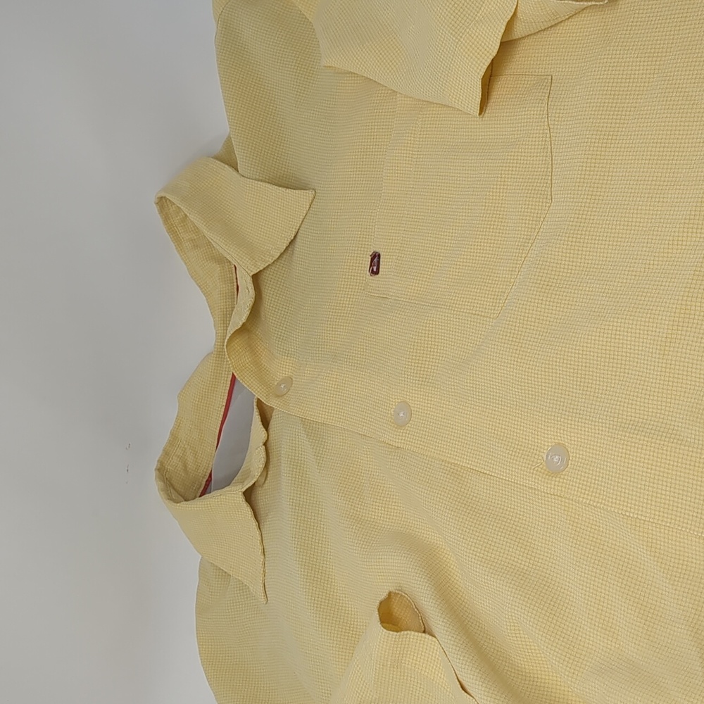 Quicksilver Yellow Button Up Vintage Shirt Short Sleeve Shirt Size Large - Picture 3 of 8